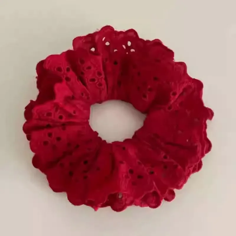 Elegant Embroidered Hollow Lace Double-Layer Large Intestine Hairband Hair Accessories For Women