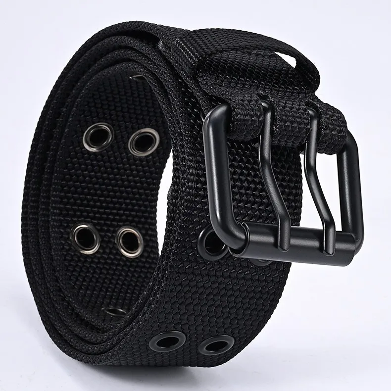 New Men Breathable Nylon Fabric Belt outdoor sport Belt Pin Buckle Trousers Jeans Belt