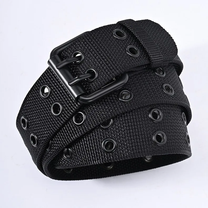 New Men Breathable Nylon Fabric Belt outdoor sport Belt Pin Buckle Trousers Jeans Belt