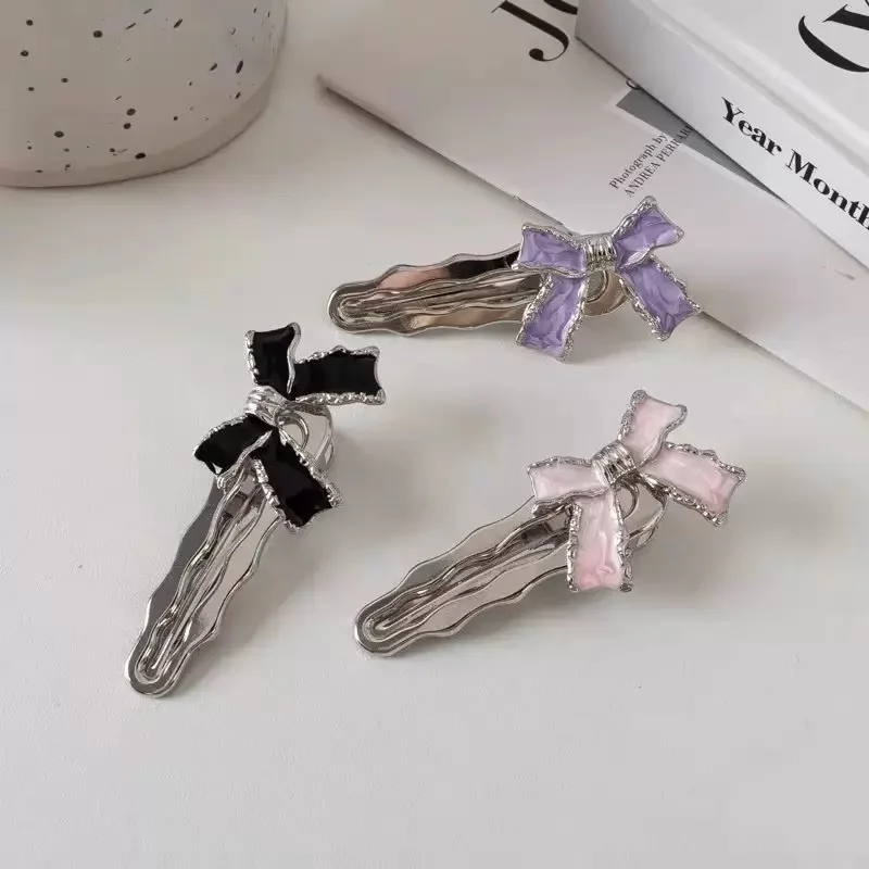 Sweet Bow Heart Rhinestone Hairpin High-End Hair Accessories For Women