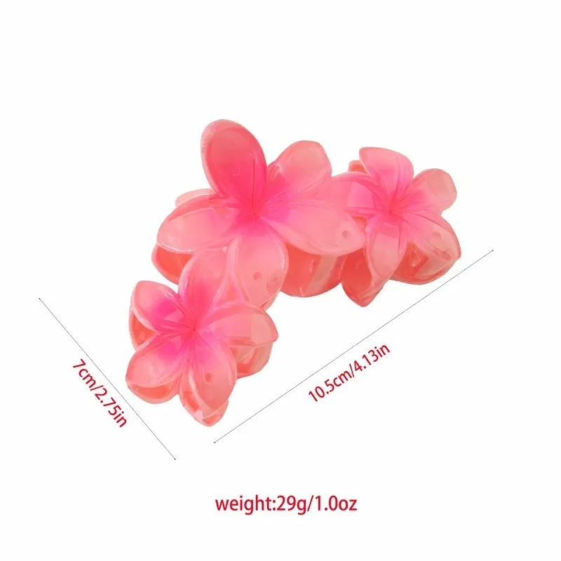 1/2pcs Fashion Gradient Egg Flower Hair Claws Clip For Women Sweet Acrylic Girls Hairpins Headwear Hair Accessorie