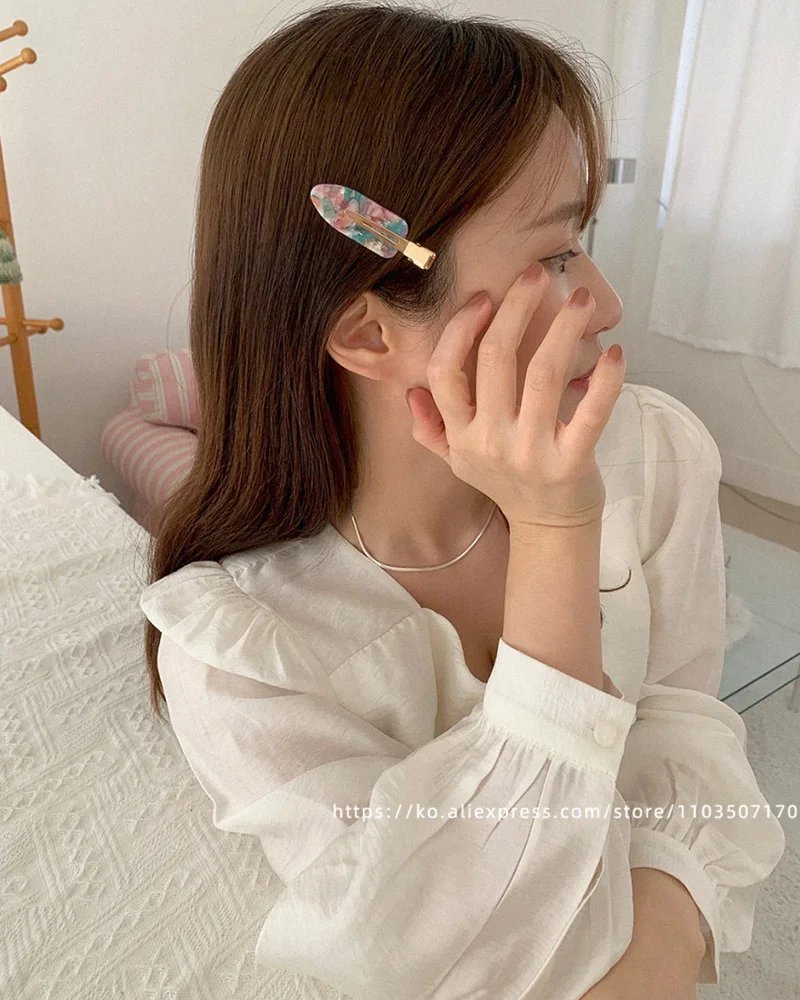 South Korea France traceless makeup clip, small size, simple bangs clip, French versatile side clip, skateboard clip