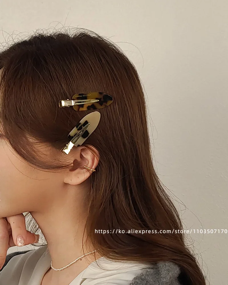 South Korea France traceless makeup clip, small size, simple bangs clip, French versatile side clip, skateboard clip