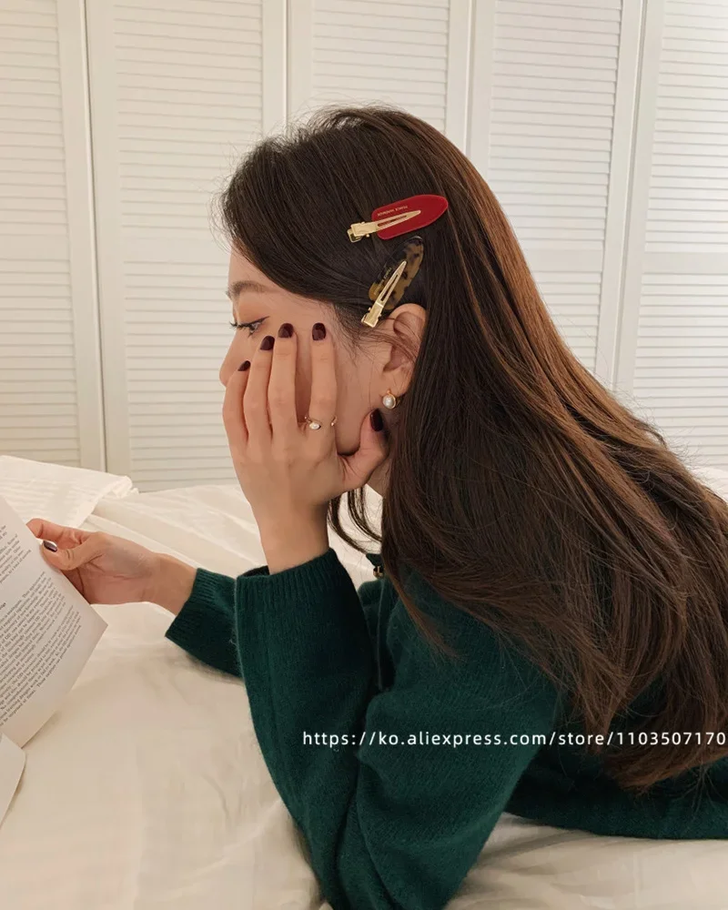 South Korea France traceless makeup clip, small size, simple bangs clip, French versatile side clip, skateboard clip