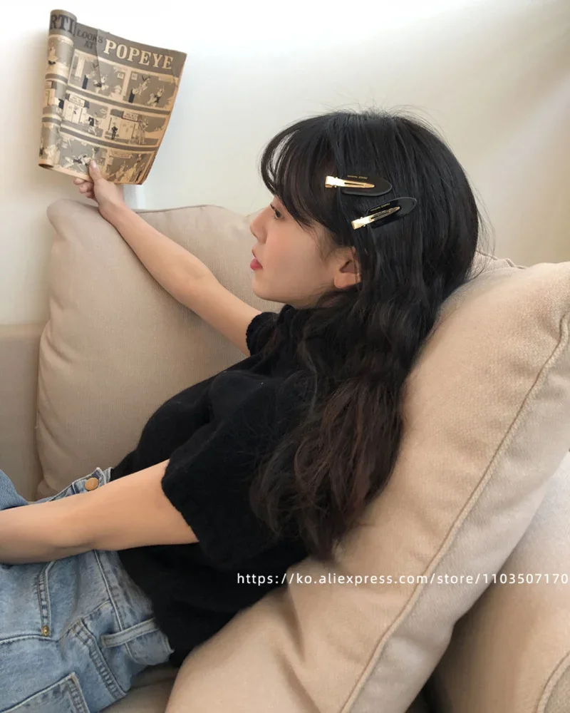 South Korea France traceless makeup clip, small size, simple bangs clip, French versatile side clip, skateboard clip