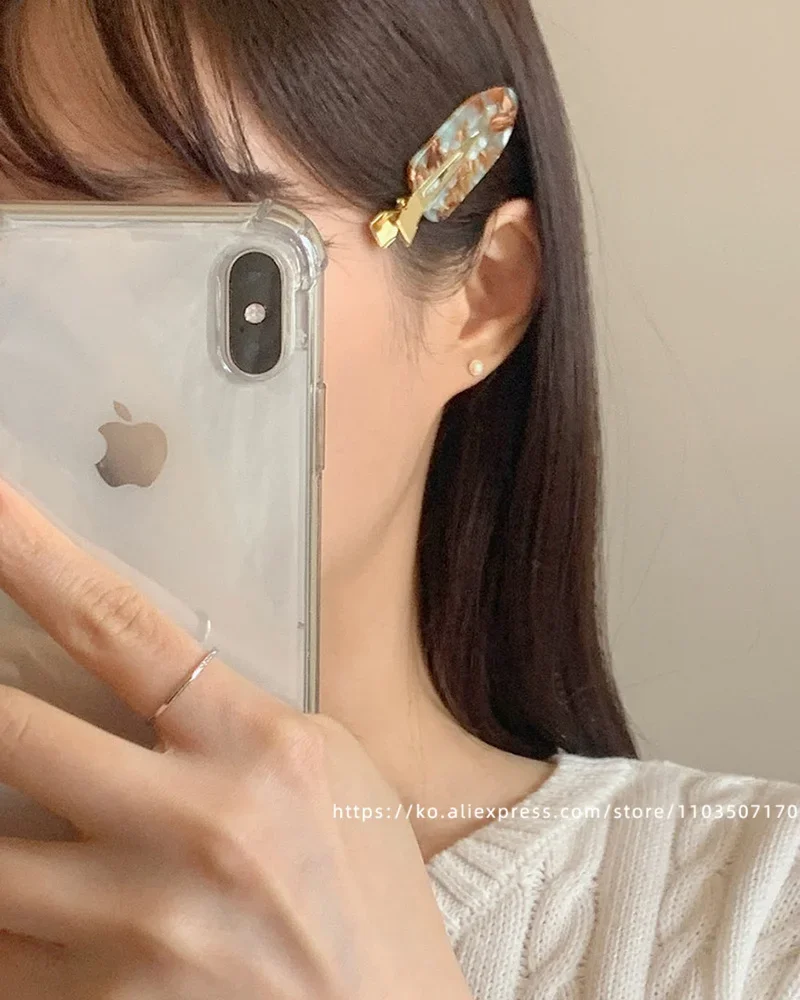 South Korea France traceless makeup clip, small size, simple bangs clip, French versatile side clip, skateboard clip