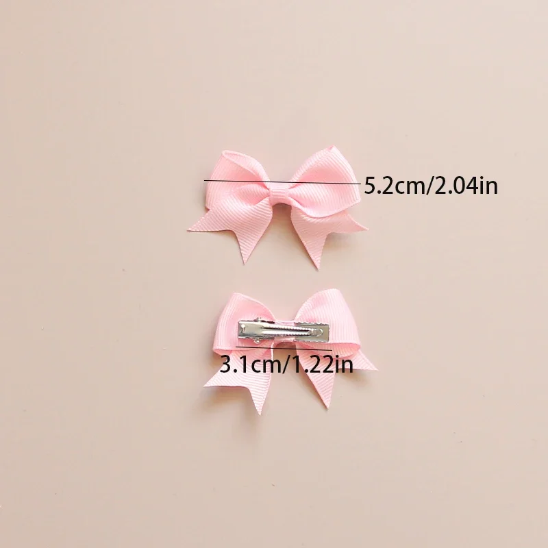 10pcs/lot Candy Colored Ribbons Cute Bow Hair Clips Girls' Favorite Hair Clips Children's Hair Accessories
