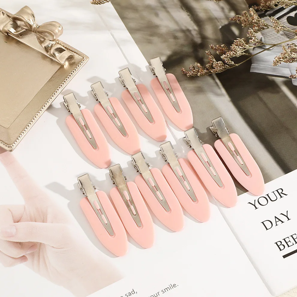 New 10Pcs/set No Bend Seamless Hair Clips Women Side Bangs Barrette Makeup Washing Face Accessories Girls Styling Hairpins