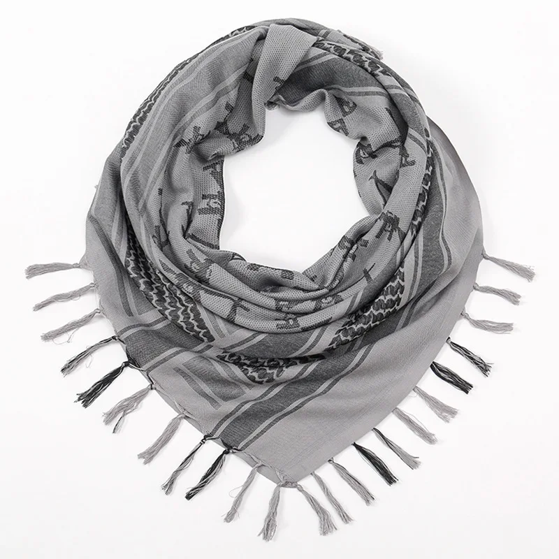 Cotton Wild Desert Scarf Neck Neck Men's and Women's Arabic Fringed Scarf Desert Wrap