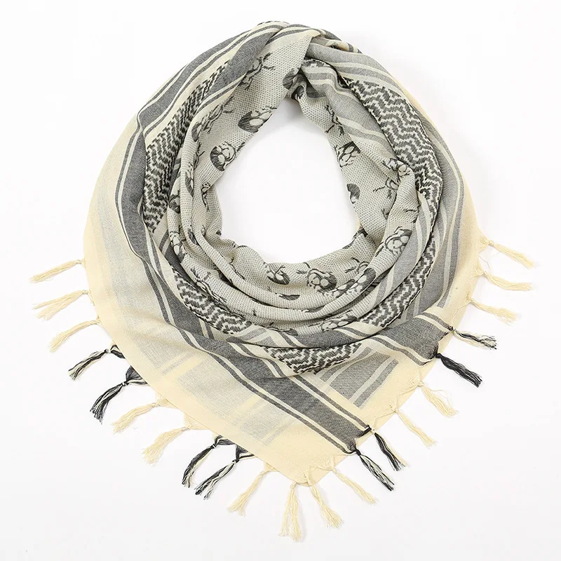 Cotton Wild Desert Scarf Neck Neck Men's and Women's Arabic Fringed Scarf Desert Wrap