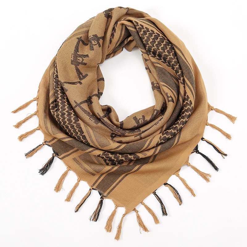 Cotton Wild Desert Scarf Neck Neck Men's and Women's Arabic Fringed Scarf Desert Wrap