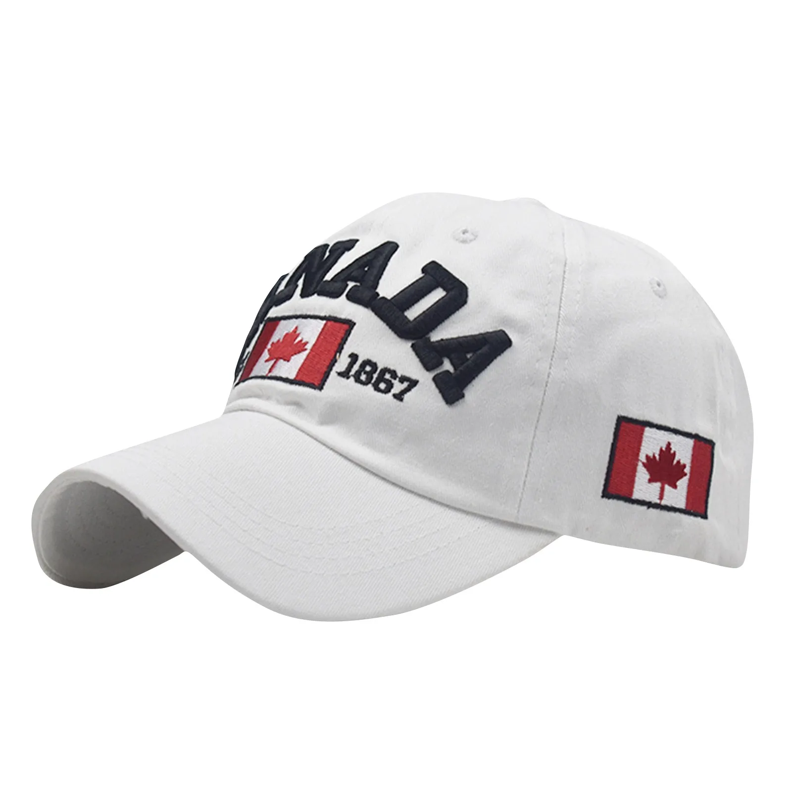 Fashion Canada Baseball Cap,Embroidered Maple Leaf Golf Hat Adjustable Canada Hat For Men Women Kids Canada Souvenirs