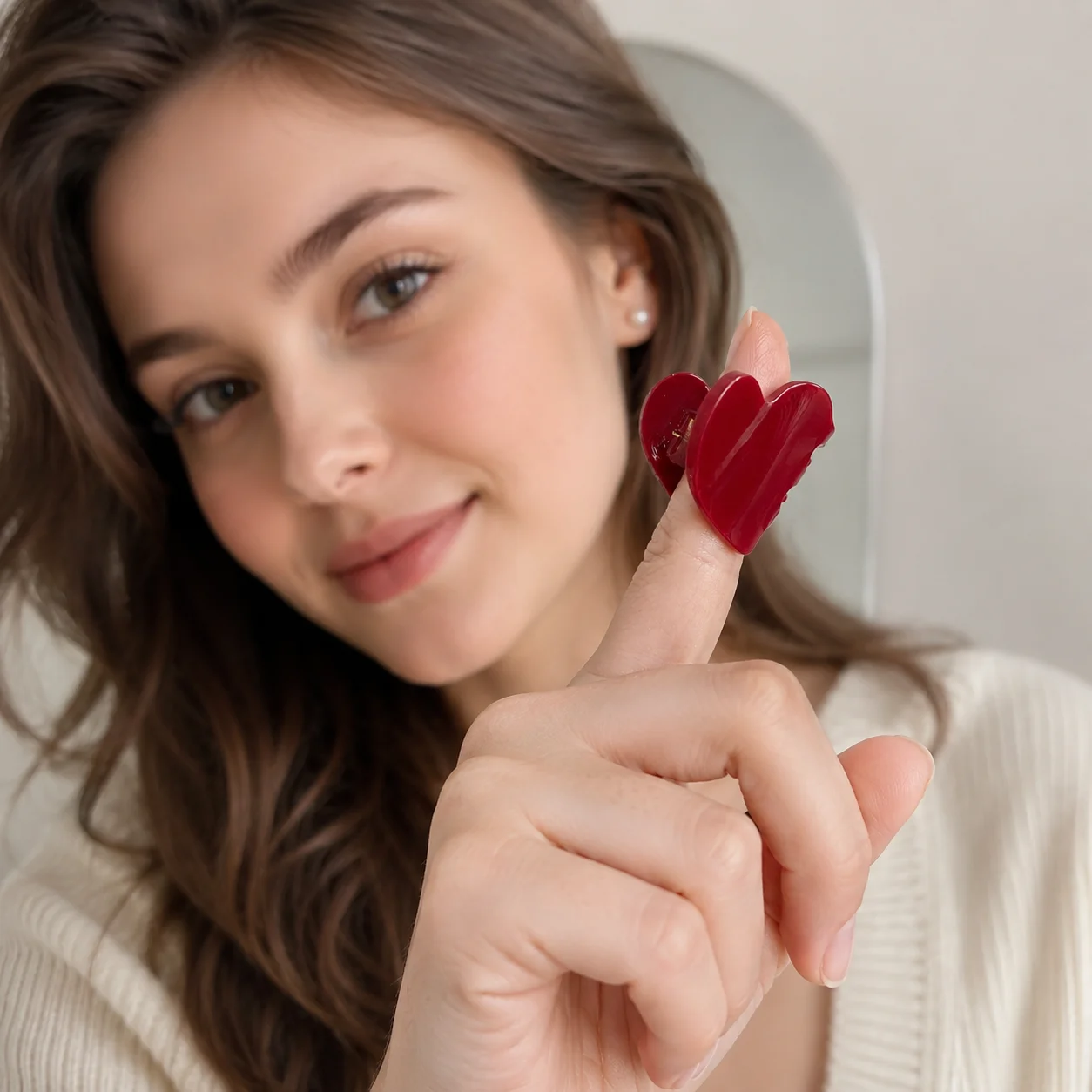 Acetate Mini Heart Hair Claw Clip for Women Korean Tortoiseshell Small Non Slip Jaw Clip Cute Half Up Hair Accessories for Girls