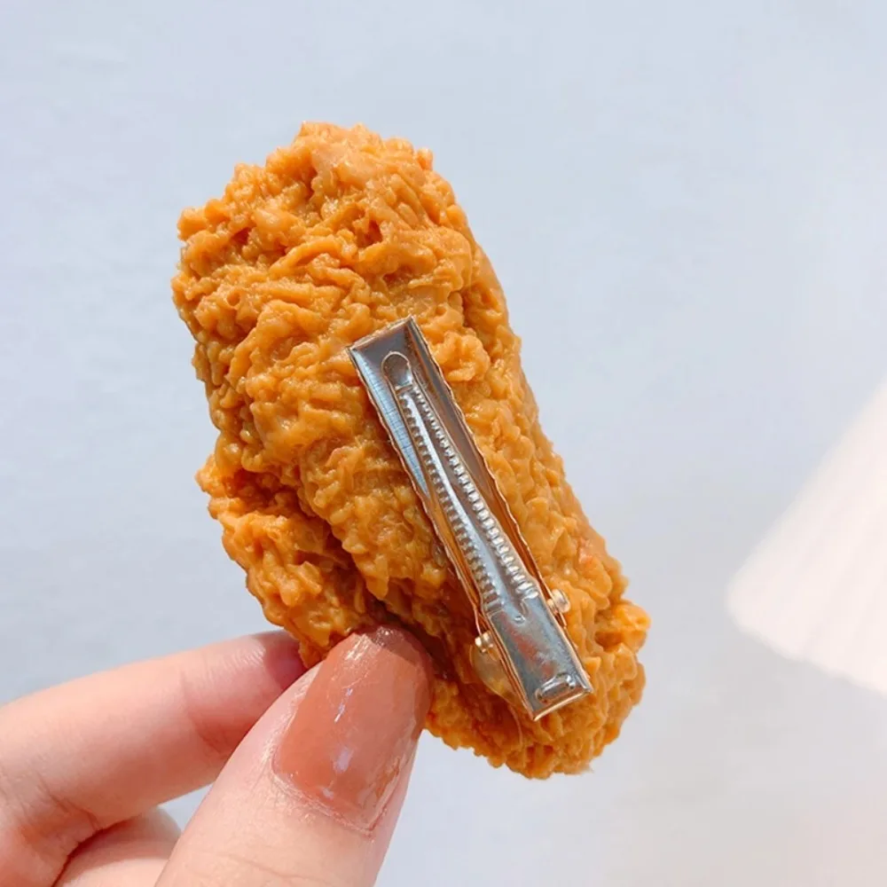 Unique French Fries Chicken Wings Hairpins Simulation Fast Food Chicken Legs Side Clips Hair Jewelry Hair Clips