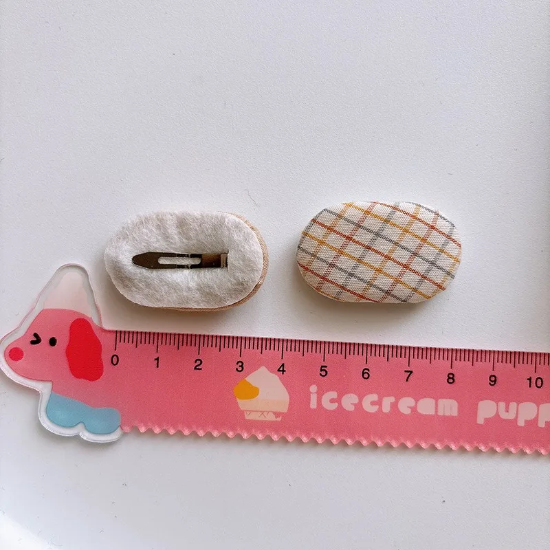 Korean Style Sweet Fabric Teardrop Baby Hair Clips for Girls Anti-Slip Bangs Barrettes Polka Dot Hair Accessories