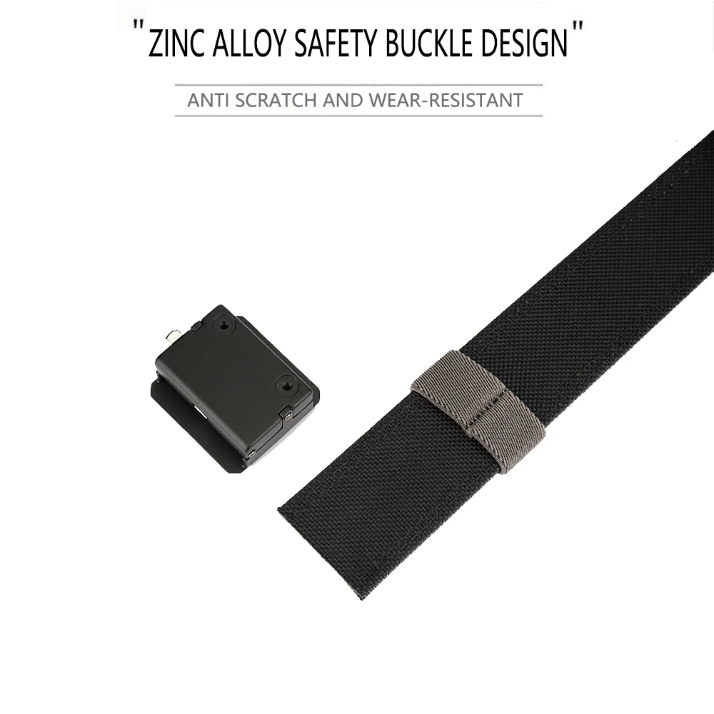 TUSHI New Hard Tactical Belt for Men Metal Automatic Buckle IPSC Gun Belt 1100D Nylon Military Belt Outdoor Sports Girdle Male