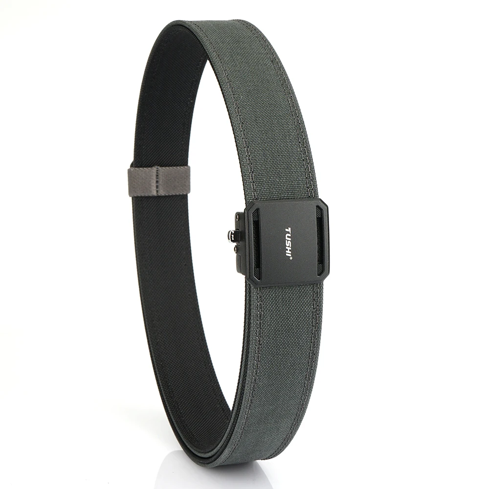 TUSHI New Hard Tactical Belt for Men Metal Automatic Buckle IPSC Gun Belt 1100D Nylon Military Belt Outdoor Sports Girdle Male