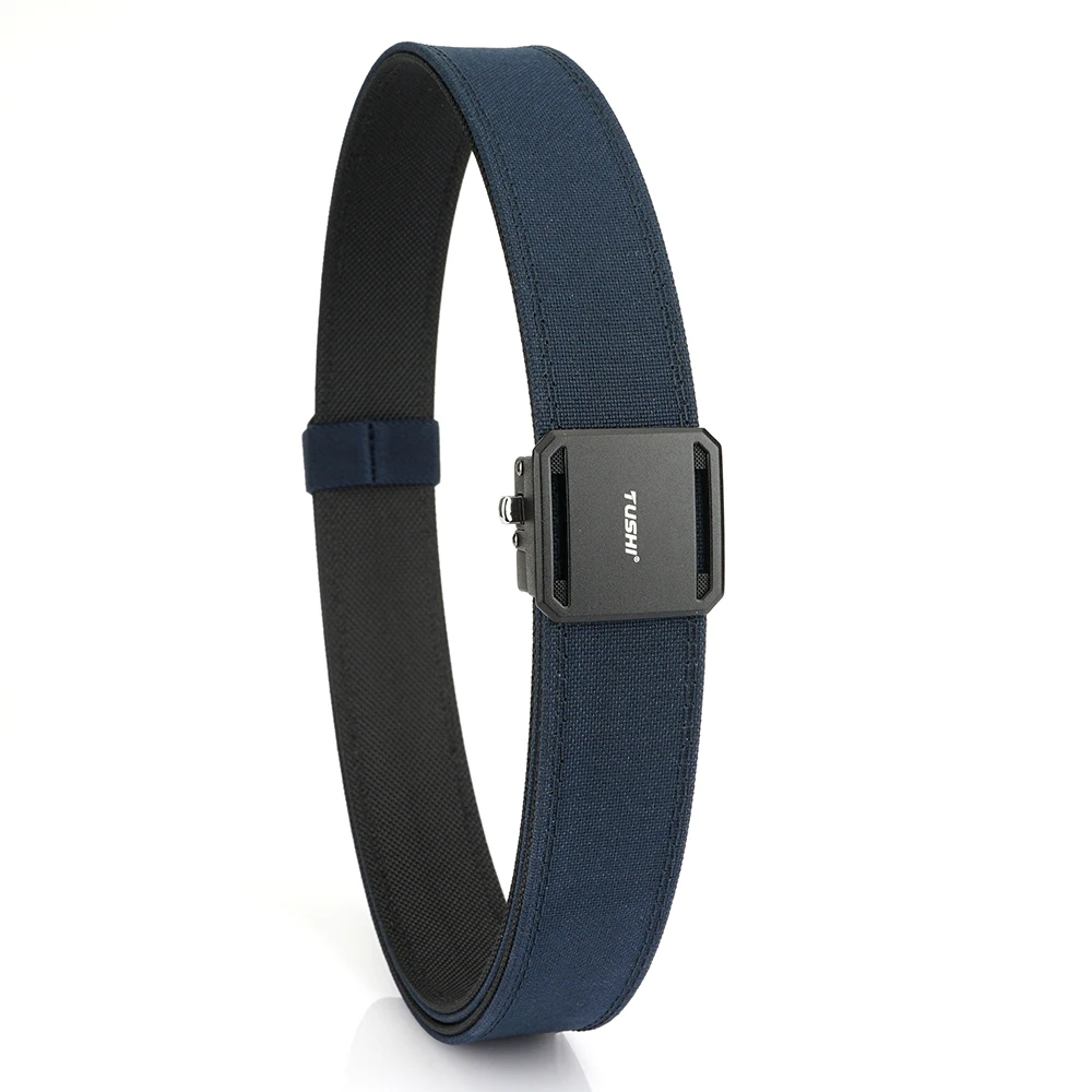 TUSHI New Hard Tactical Belt for Men Metal Automatic Buckle IPSC Gun Belt 1100D Nylon Military Belt Outdoor Sports Girdle Male