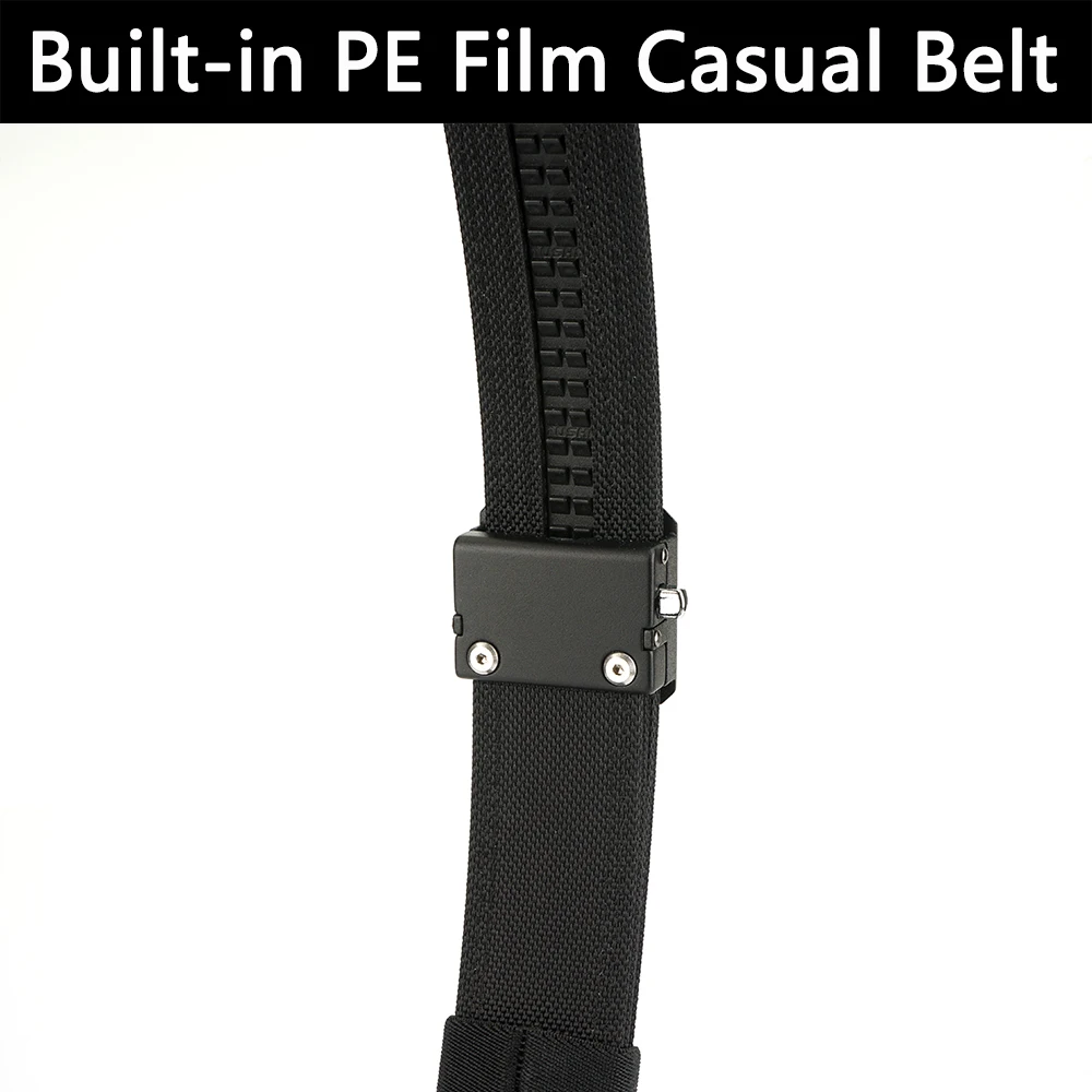 TUSHI New Hard Tactical Belt for Men Metal Automatic Buckle IPSC Gun Belt 1100D Nylon Military Belt Outdoor Sports Girdle Male
