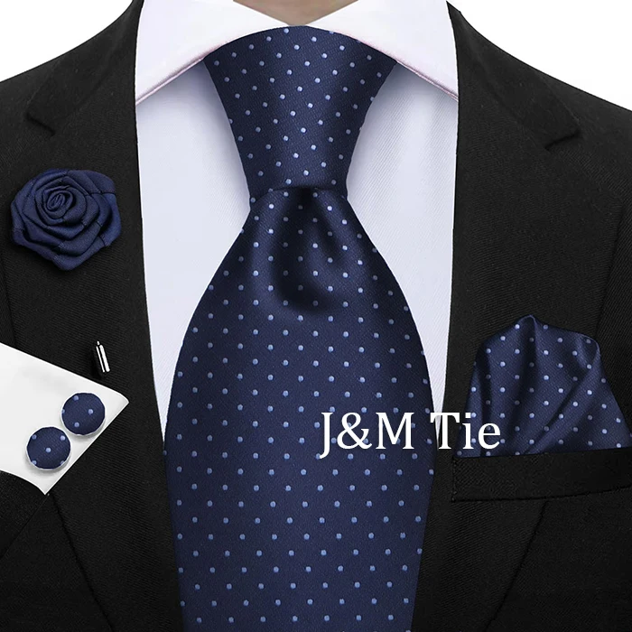 Luxury Mens Purple Yellow Grey Ties Floral Ties Plaid Striped NeckTie Pocket Square Cufflinks Brooch Set Men's Wedding Party Tie
