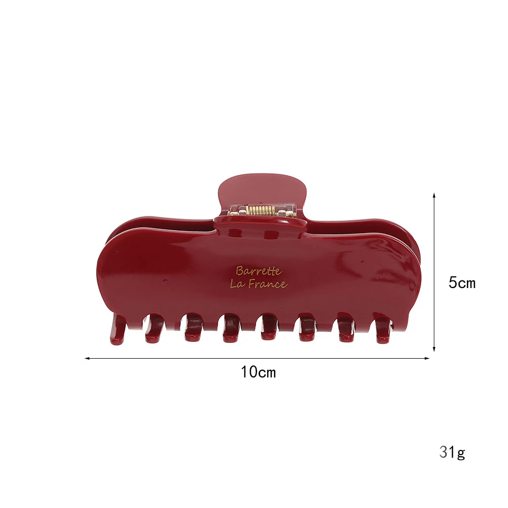 1pc Korean gold standard rectangular grip clip square retro tortoiseshell color hair clip shark clip at the back of the head