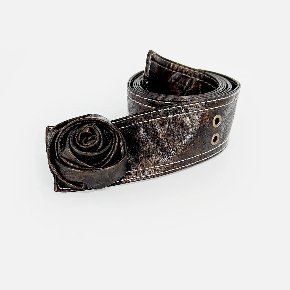 Designer Belts for Women High Quality Luxury Female Dress Flower Waistband Solf Leather Adjustable Girls Dresses Belt Rivet