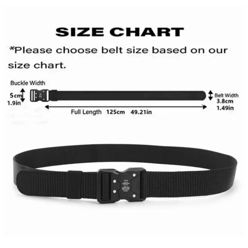 1pcs Versatile Men's Tactical Belts - Durable, Adjustable Design - for Outdoor Hunting & Sports Enthusiasts Men Belt