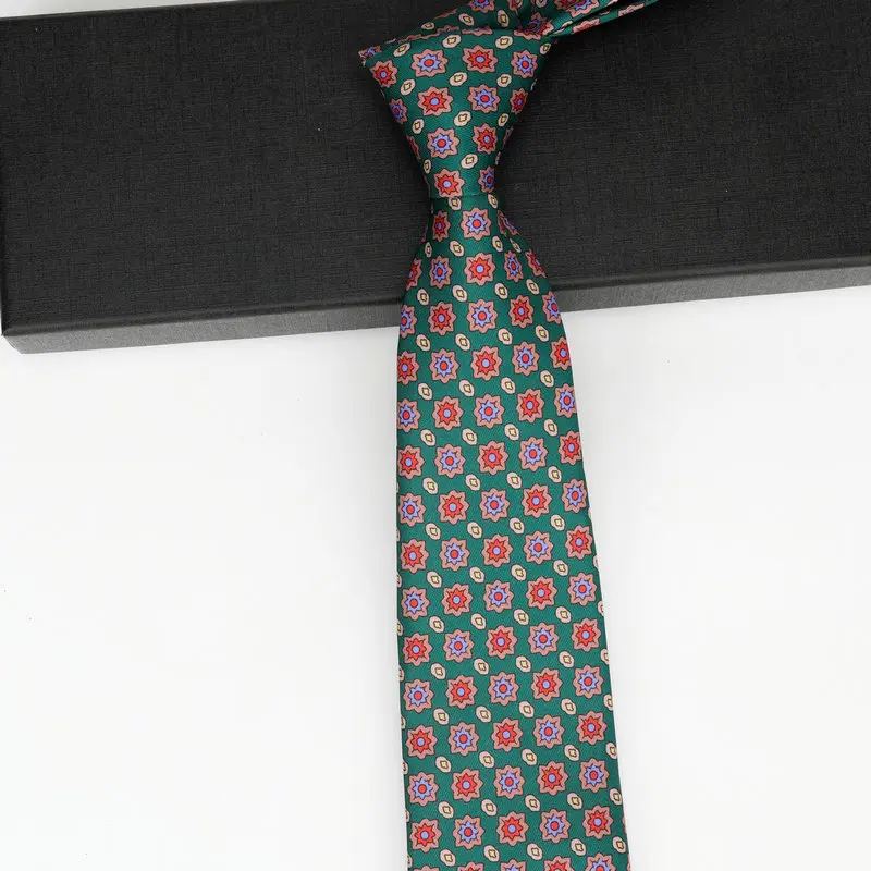 New 8CM Mens Plaid Ties For Man Retro Print Dot Necktie Paisley Floral Designer Tie For Groom Business Wedding Party Accessorrie
