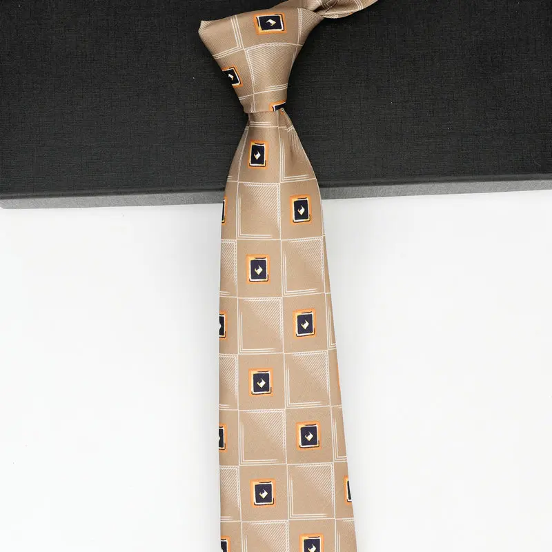 New 8CM Mens Plaid Ties For Man Retro Print Dot Necktie Paisley Floral Designer Tie For Groom Business Wedding Party Accessorrie
