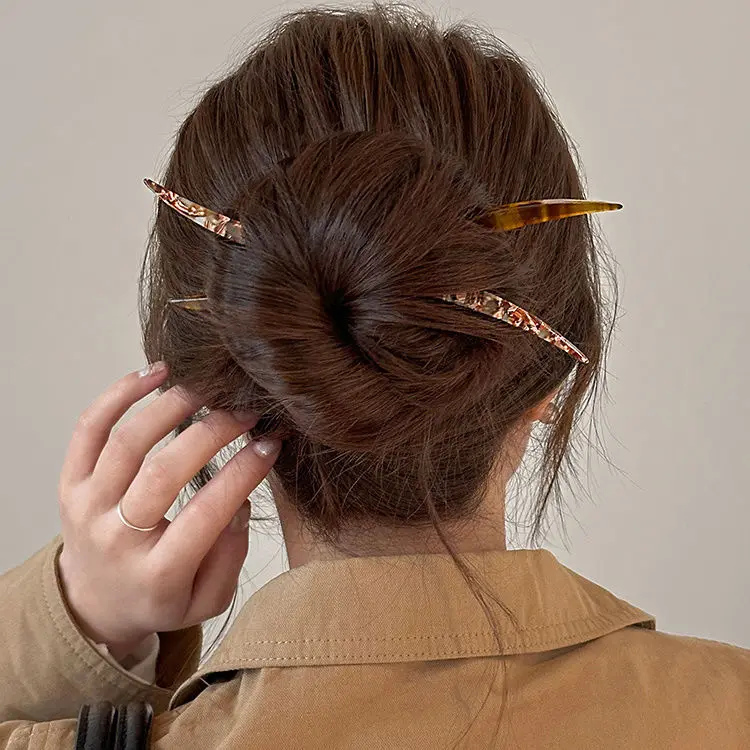 Elegant Acetate Hair Clips Sticks Hairpins Women Girls Hair Barrettes Pins Hair Fork Hair Accessories DIY Vintage Chinese Style