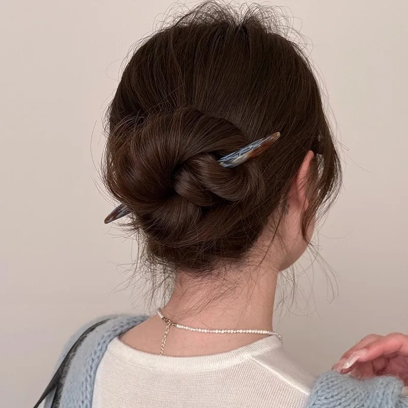 Elegant Acetate Hair Clips Sticks Hairpins Women Girls Hair Barrettes Pins Hair Fork Hair Accessories DIY Vintage Chinese Style