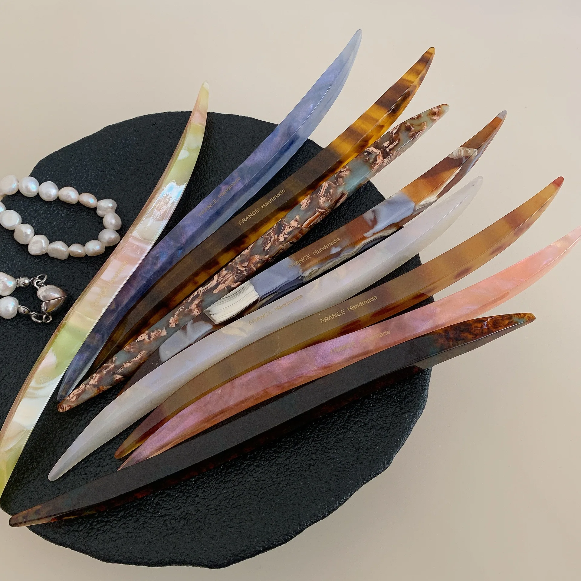 Elegant Acetate Hair Clips Sticks Hairpins Women Girls Hair Barrettes Pins Hair Fork Hair Accessories DIY Vintage Chinese Style