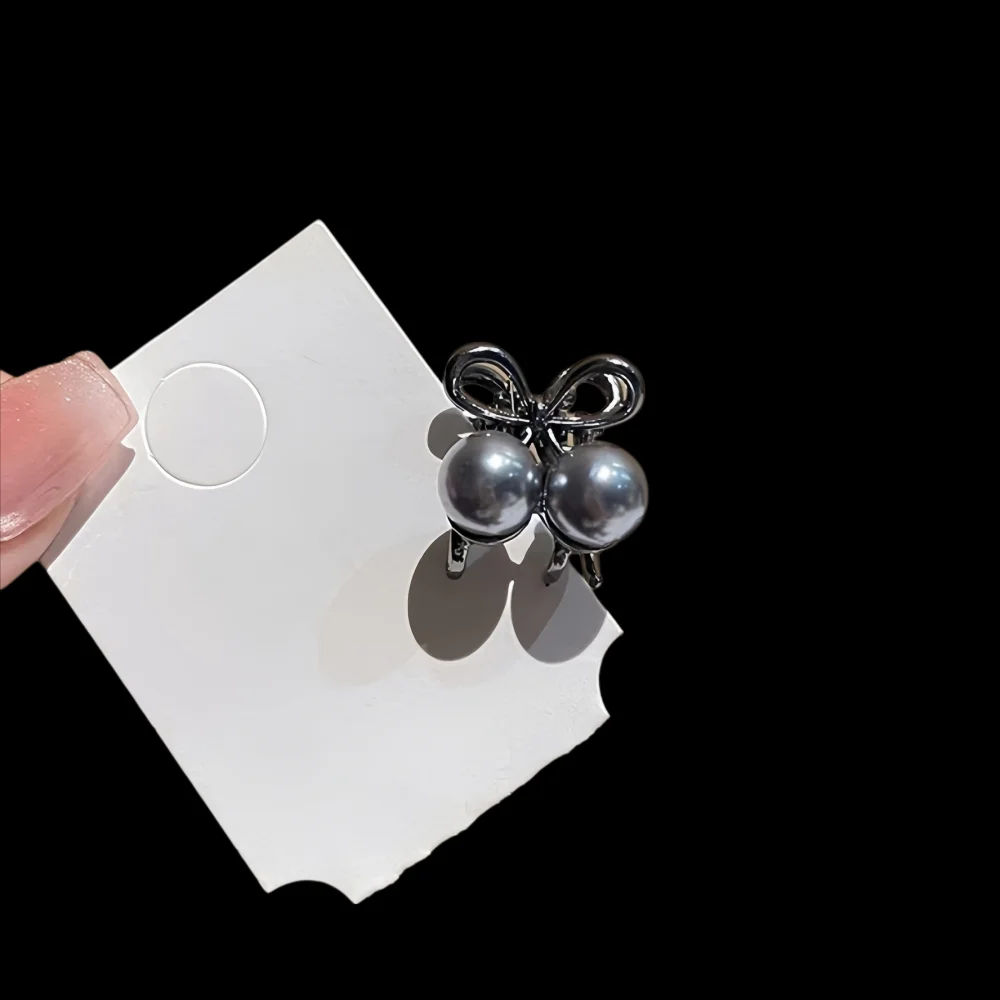 2pcs/set Mini Imitation Pearl Hair Claws For Women Girls Hair Clip Pins Fashionable Metal Grab Clips Gifts Hair Accessories