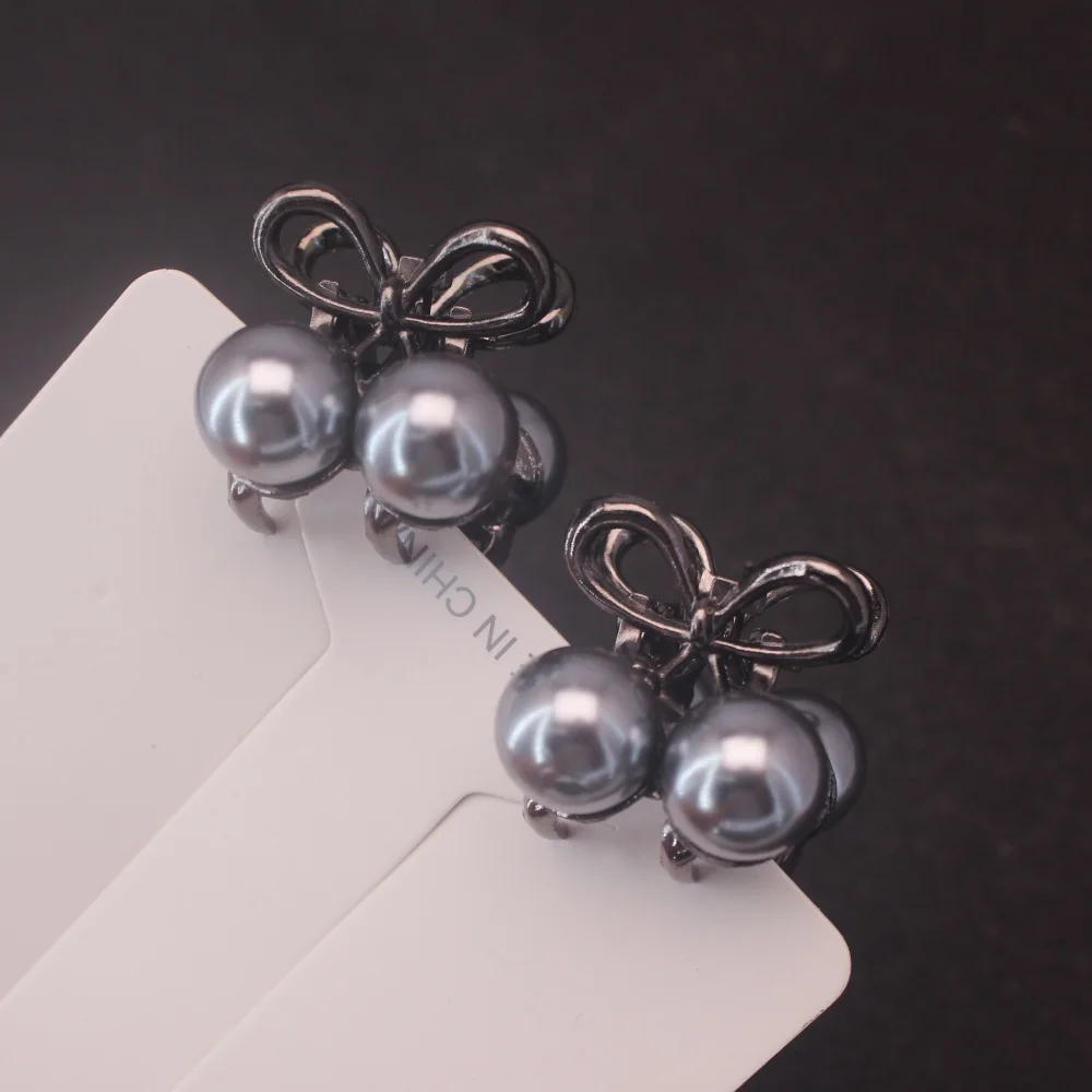 2pcs/set Mini Imitation Pearl Hair Claws For Women Girls Hair Clip Pins Fashionable Metal Grab Clips Gifts Hair Accessories