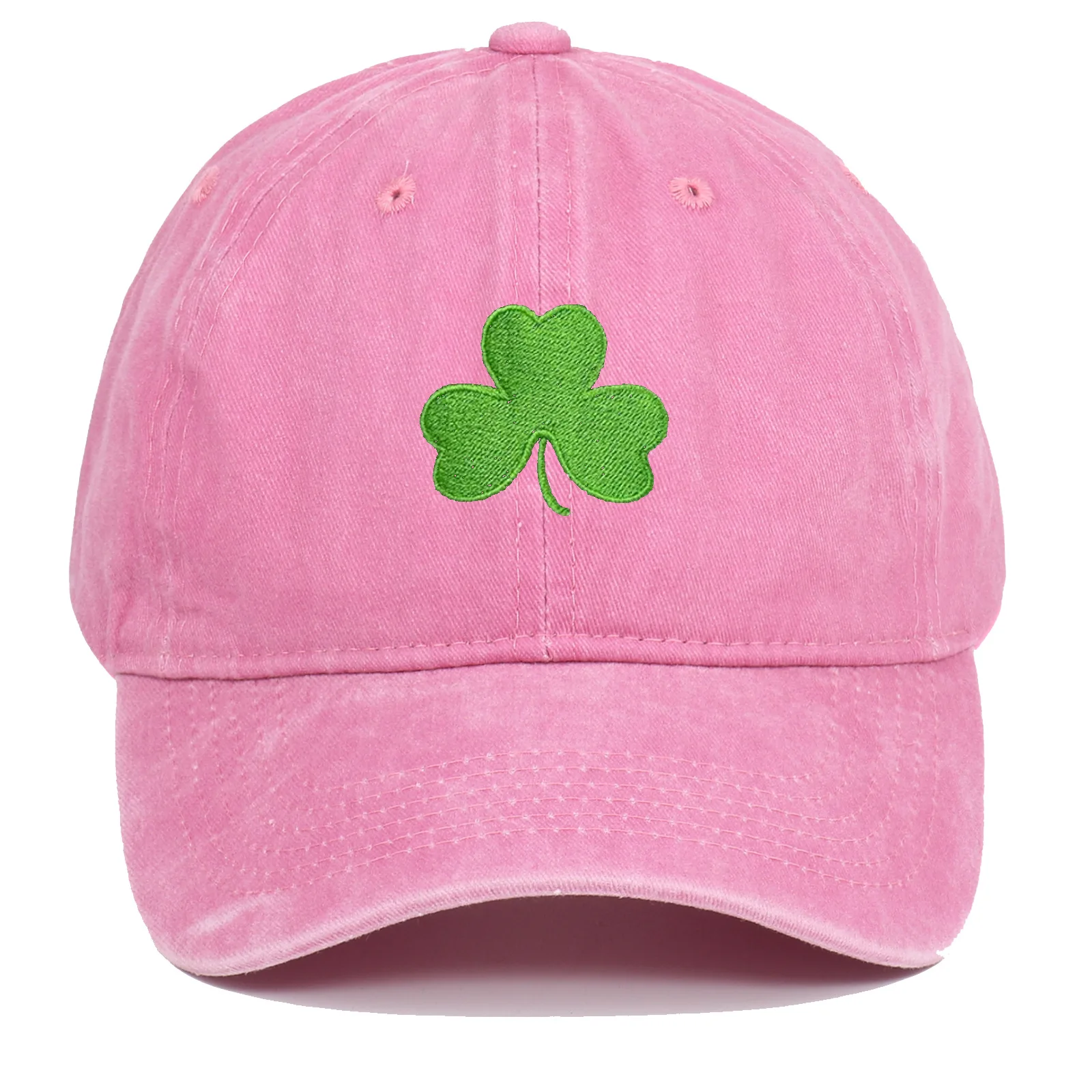 Ireland Green Baseball Cap Retro Clover Embroidered Sunscreen Hat for Men And Women Trendy Couple Duckbill Cap