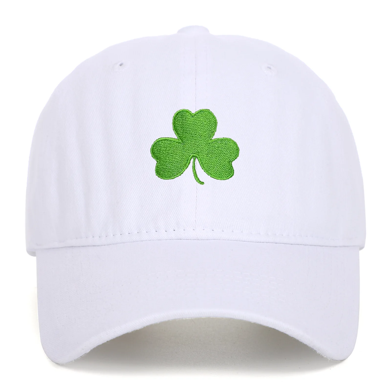 Ireland Green Baseball Cap Retro Clover Embroidered Sunscreen Hat for Men And Women Trendy Couple Duckbill Cap