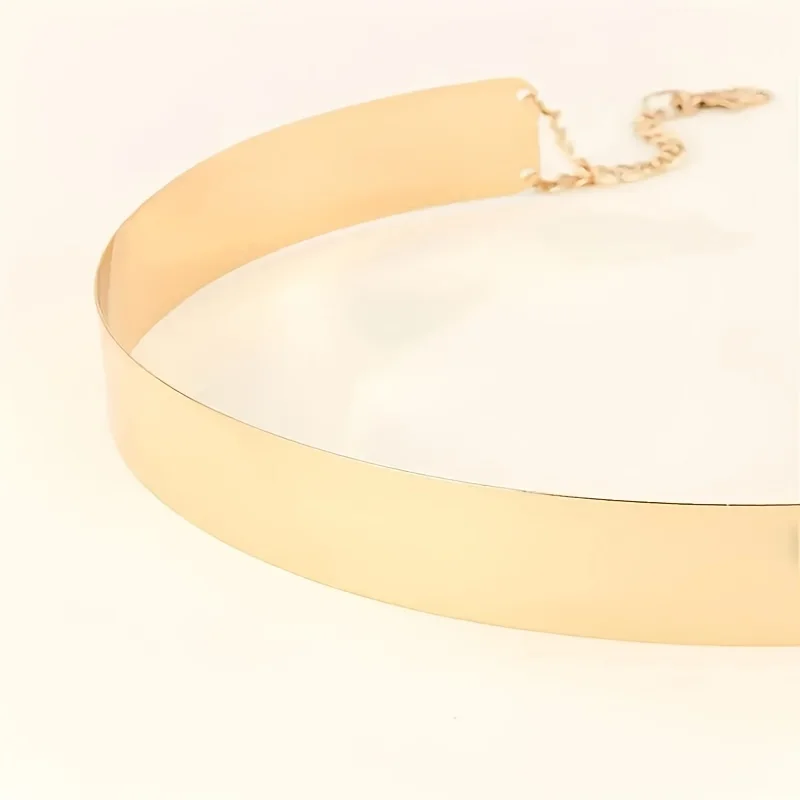 Classic Golden Metal Belt Trendy Adjustable Waist Chain Elegant Dress Girdle Body Jewelry For Women Daily Use