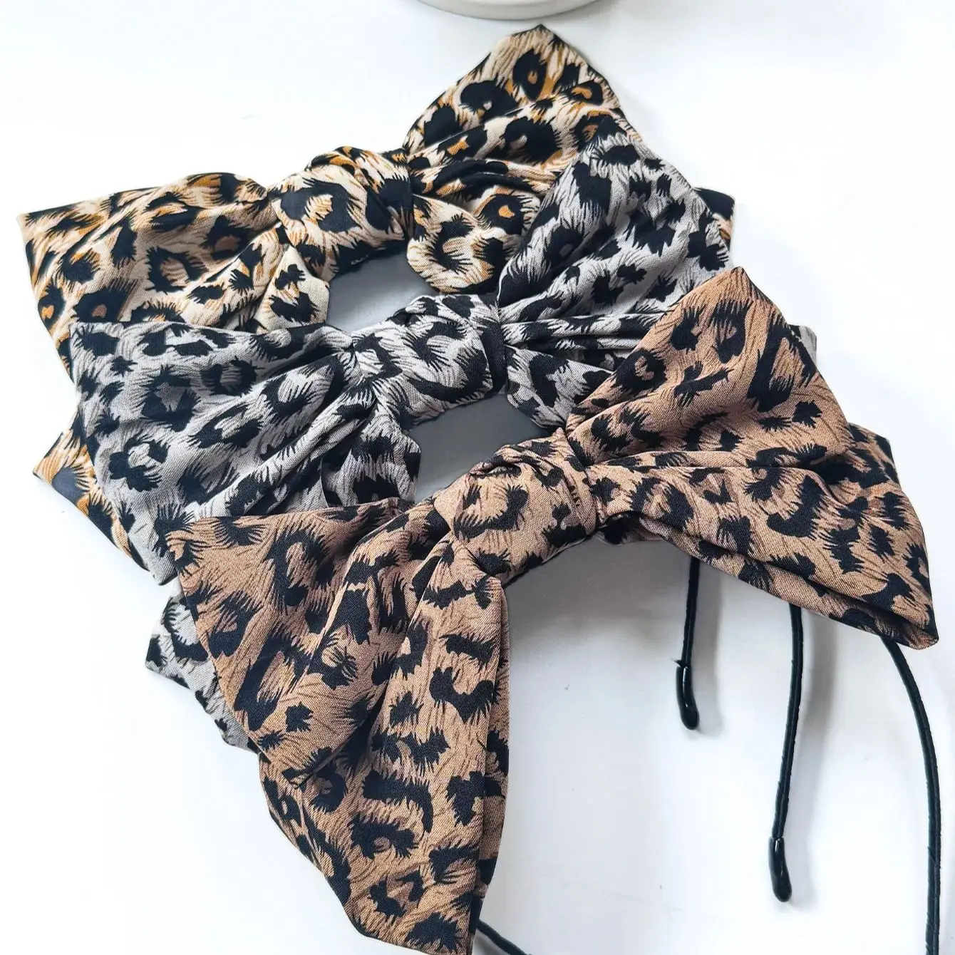 1/3pcs Fashion Leopard print bow Hairbands For Women Girls Party Hair Accessories