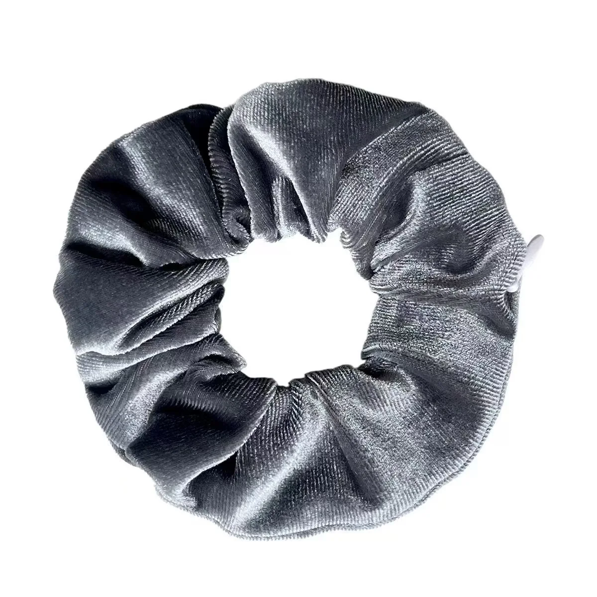 1PCS/Fashionable Sporty Velvet Hair Ties with Zipper Pockets Large Loop Hair Bands Hair Accessories for Women