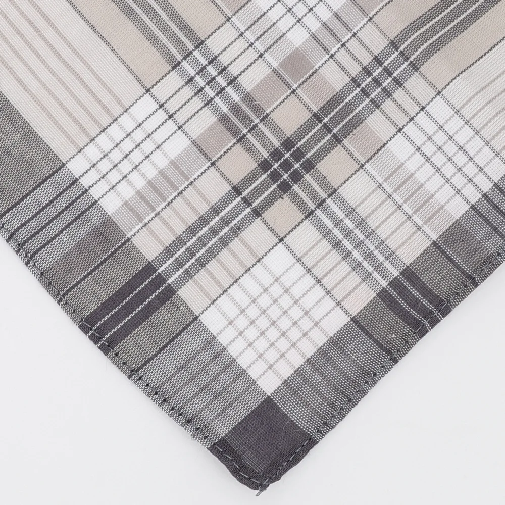 6Pcs Pure Cotton Handkerchief Men's Plaid Classic Wipe Sweat Business Breathable Sweat