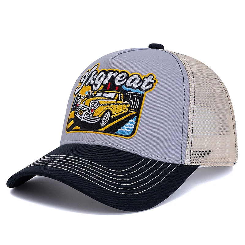 Hot Sale Unisex Baseball Cap Classic Vintage Car Pattern Mesh Cap Men And Women Breathable Streetwear Summer Trucker Hat