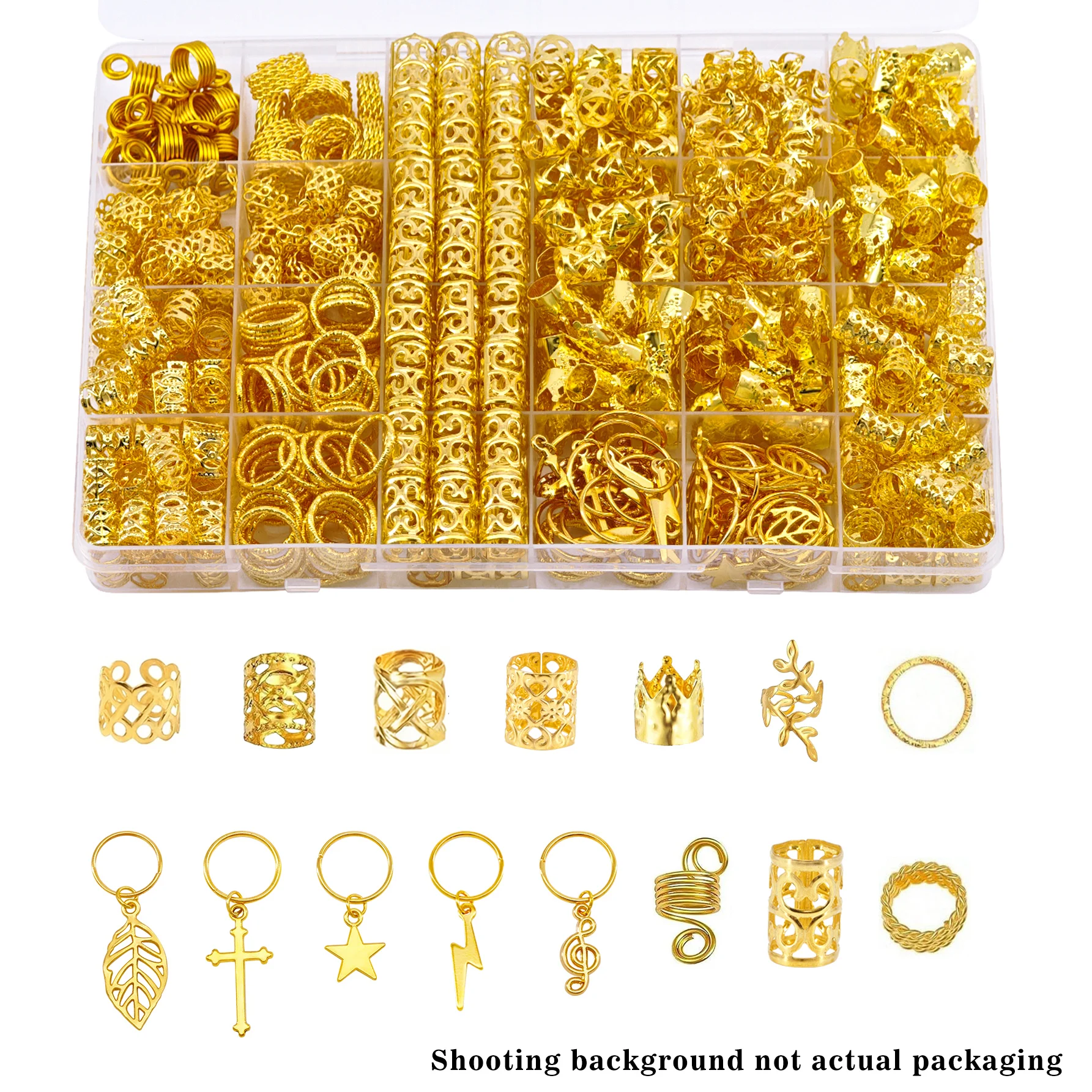 275pcs Boho Hair Alloy Pendants For Hair Dreadlock With Ring Cudd Charm Dreadlock Accessories Hair Decoration For Men Women Girl