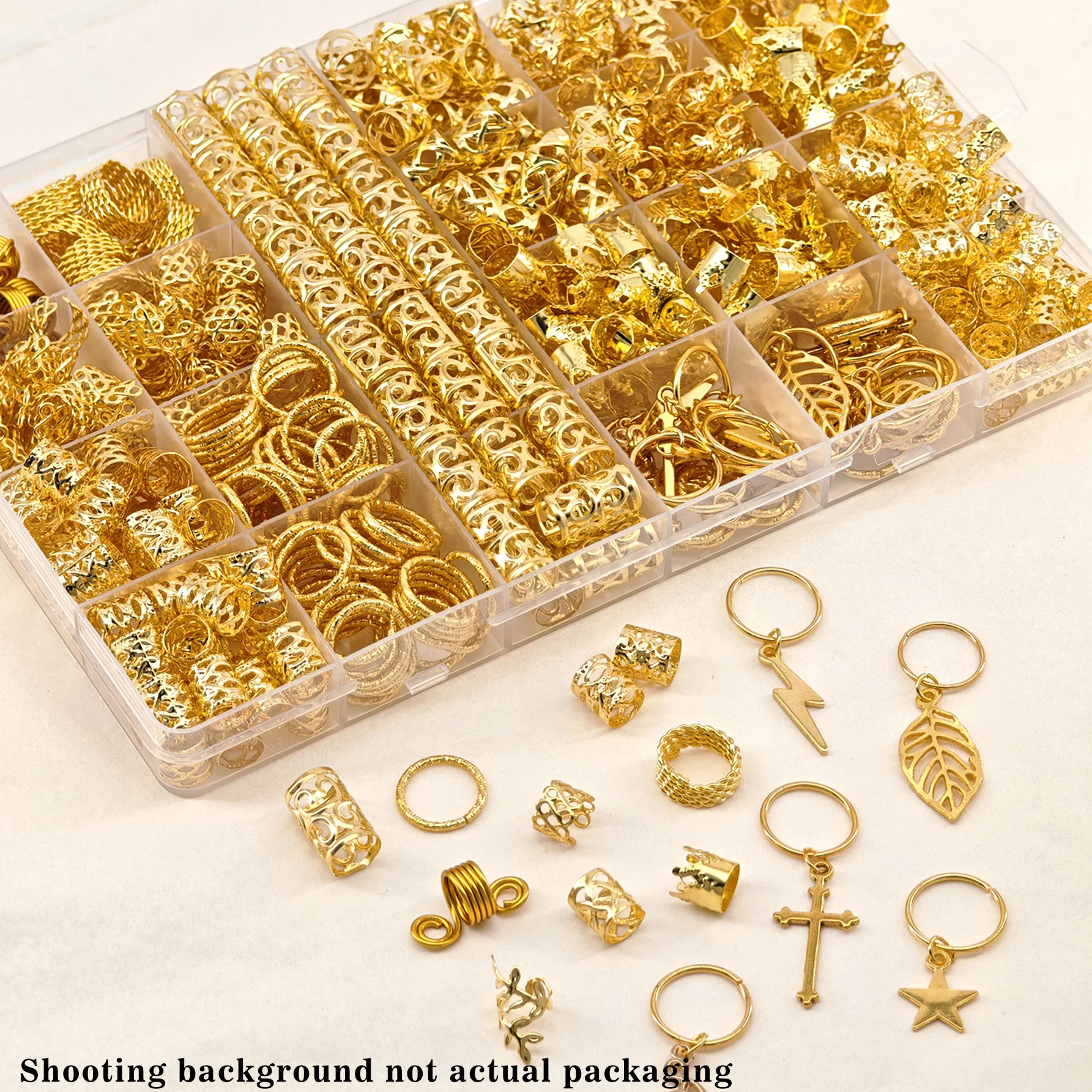 275pcs Boho Hair Alloy Pendants For Hair Dreadlock With Ring Cudd Charm Dreadlock Accessories Hair Decoration For Men Women Girl