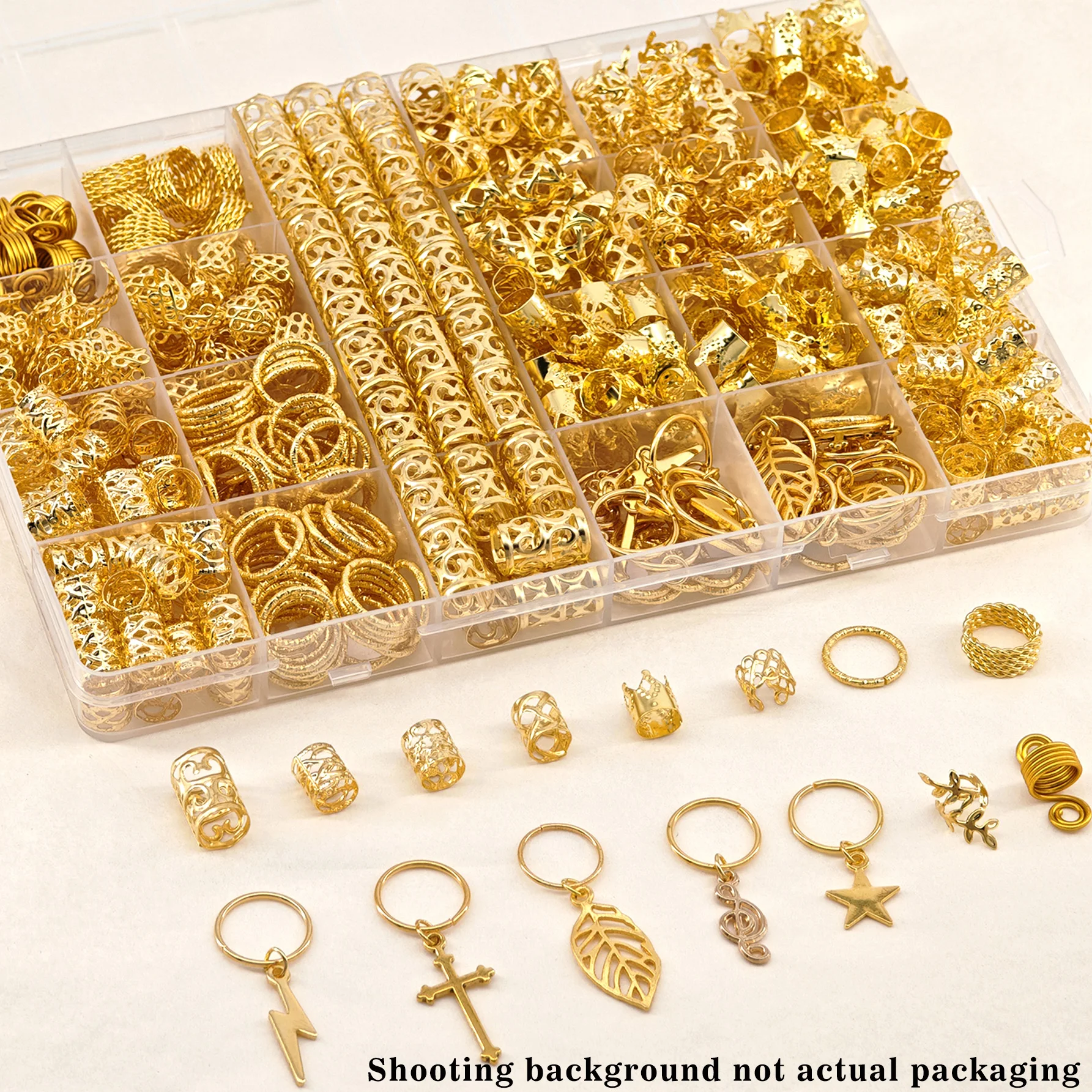 275pcs Boho Hair Alloy Pendants For Hair Dreadlock With Ring Cudd Charm Dreadlock Accessories Hair Decoration For Men Women Girl