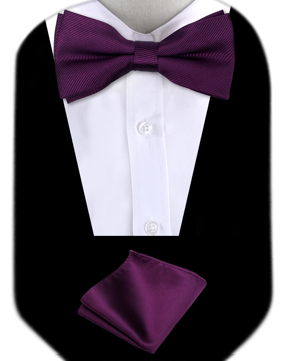 Bow Tie Man Wedding Luxury Bowtie Hanky Neckwear Fashion Elegant Set Neck Tie With Pocket Square Handkerchief Accessories Cravat