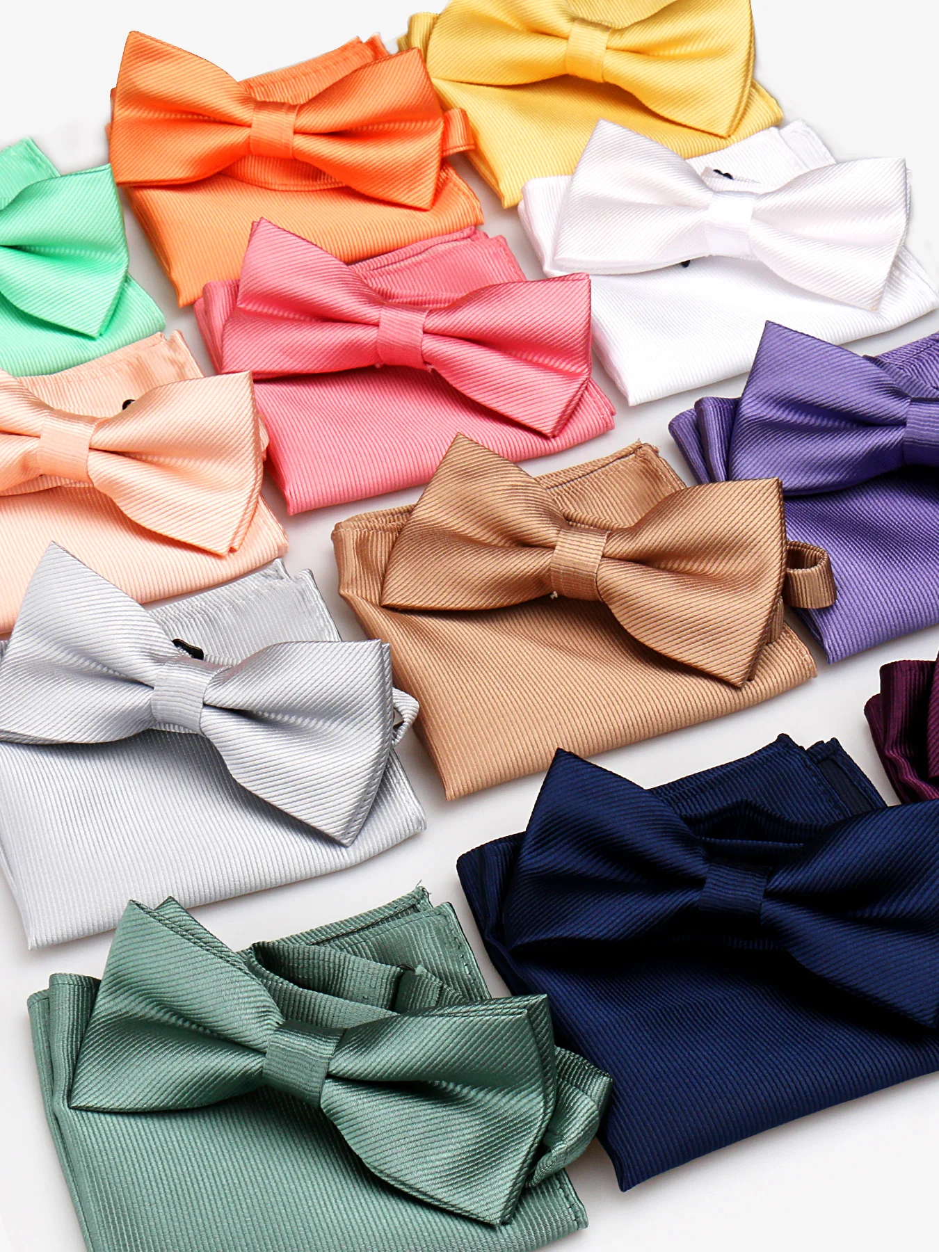 Bow Tie Man Wedding Luxury Bowtie Hanky Neckwear Fashion Elegant Set Neck Tie With Pocket Square Handkerchief Accessories Cravat