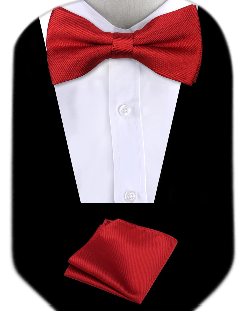 Bow Tie Man Wedding Luxury Bowtie Hanky Neckwear Fashion Elegant Set Neck Tie With Pocket Square Handkerchief Accessories Cravat