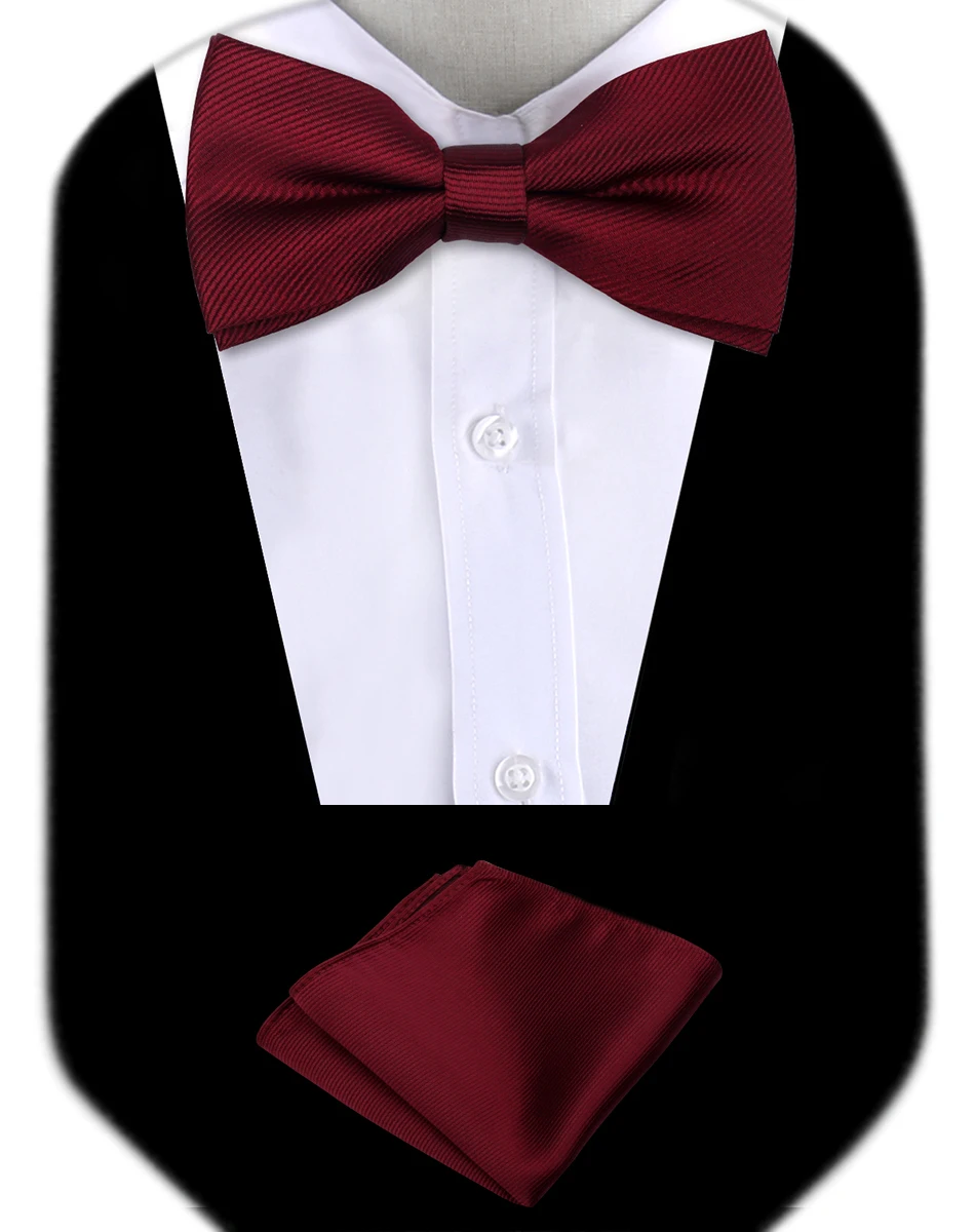 Bow Tie Man Wedding Luxury Bowtie Hanky Neckwear Fashion Elegant Set Neck Tie With Pocket Square Handkerchief Accessories Cravat