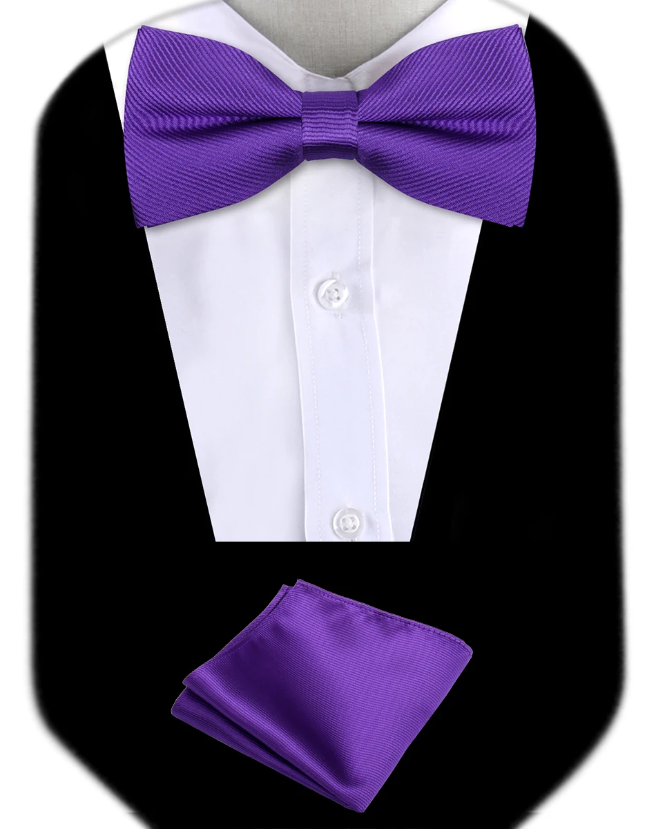 Bow Tie Man Wedding Luxury Bowtie Hanky Neckwear Fashion Elegant Set Neck Tie With Pocket Square Handkerchief Accessories Cravat