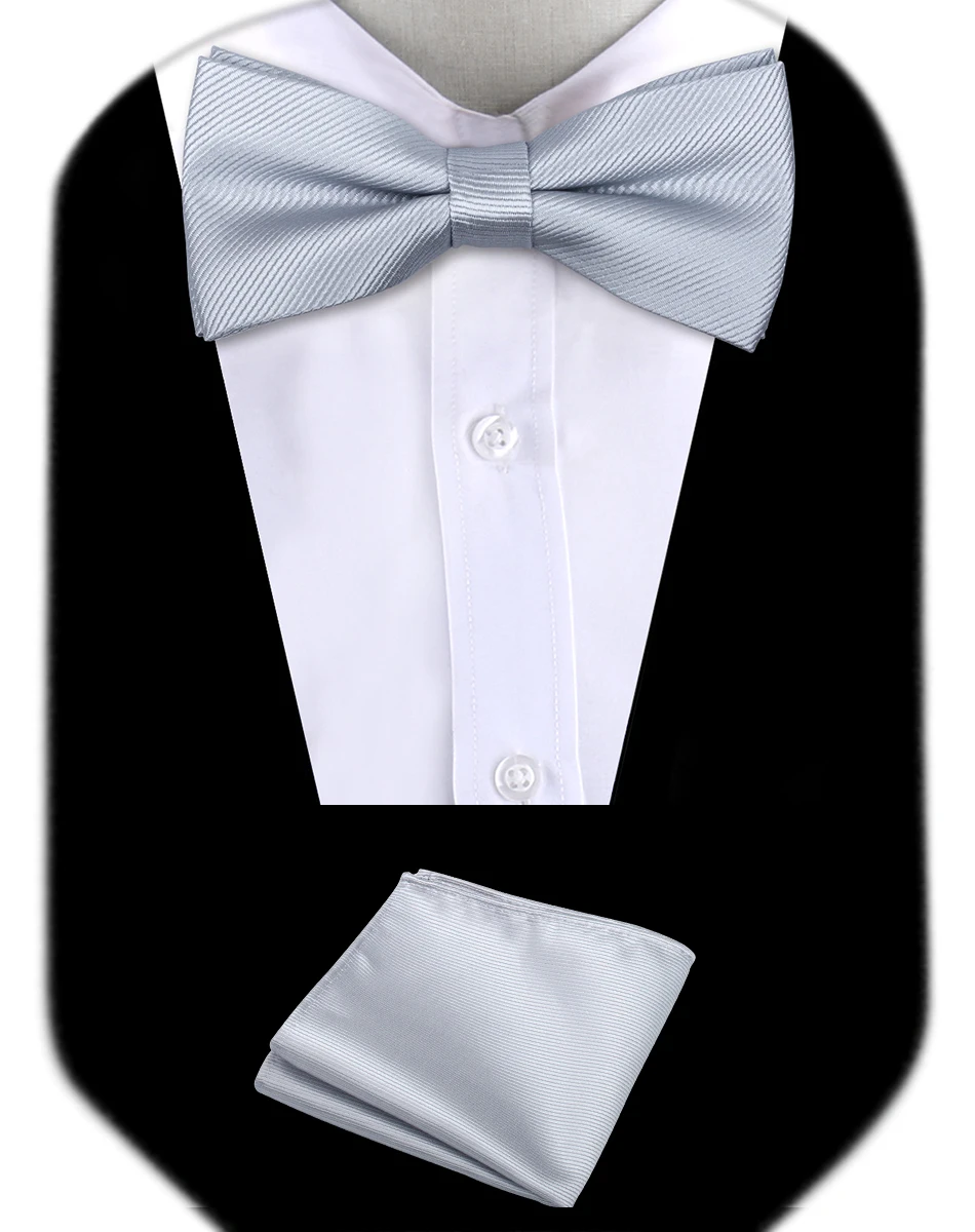 Bow Tie Man Wedding Luxury Bowtie Hanky Neckwear Fashion Elegant Set Neck Tie With Pocket Square Handkerchief Accessories Cravat